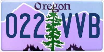 OR license plate 022VVB