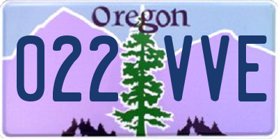 OR license plate 022VVE