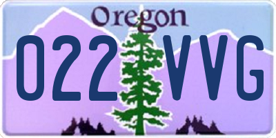 OR license plate 022VVG