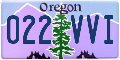 OR license plate 022VVI