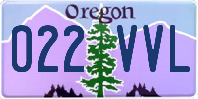 OR license plate 022VVL