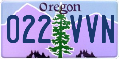 OR license plate 022VVN