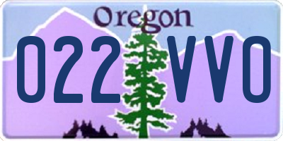 OR license plate 022VVO