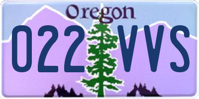 OR license plate 022VVS