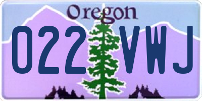 OR license plate 022VWJ