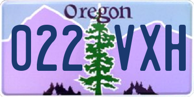 OR license plate 022VXH