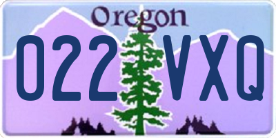 OR license plate 022VXQ