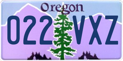 OR license plate 022VXZ