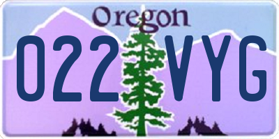 OR license plate 022VYG