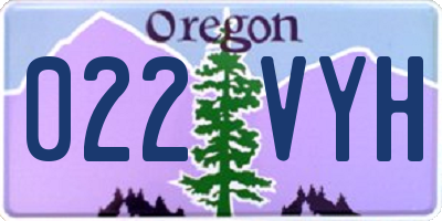 OR license plate 022VYH