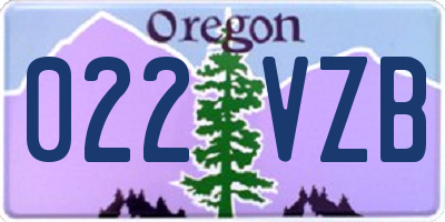 OR license plate 022VZB