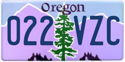 OR license plate 022VZC
