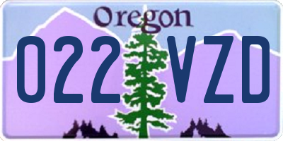 OR license plate 022VZD