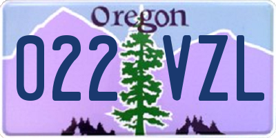 OR license plate 022VZL