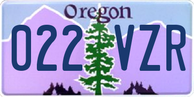 OR license plate 022VZR