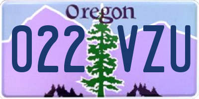 OR license plate 022VZU