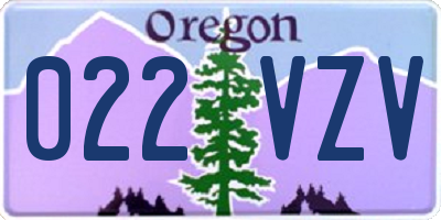 OR license plate 022VZV