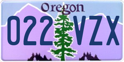 OR license plate 022VZX