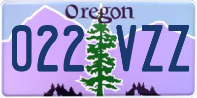 OR license plate 022VZZ