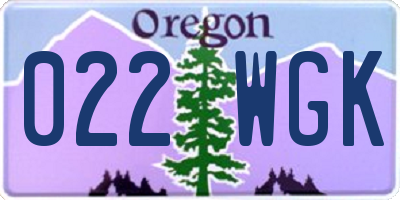 OR license plate 022WGK