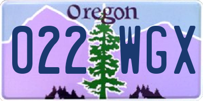 OR license plate 022WGX