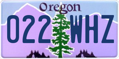 OR license plate 022WHZ