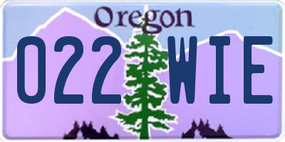 OR license plate 022WIE