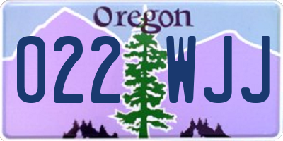 OR license plate 022WJJ