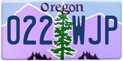 OR license plate 022WJP