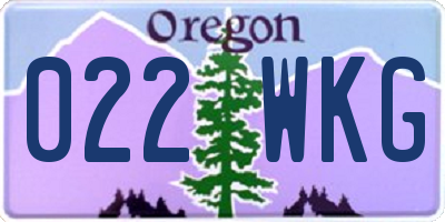 OR license plate 022WKG