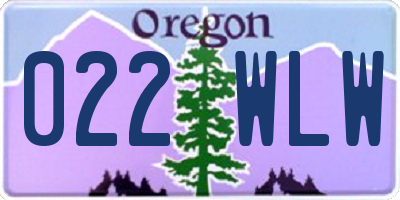 OR license plate 022WLW