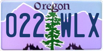 OR license plate 022WLX