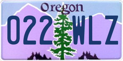 OR license plate 022WLZ
