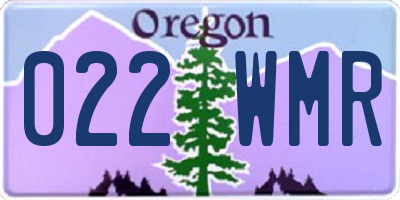 OR license plate 022WMR