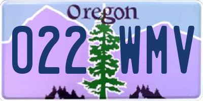 OR license plate 022WMV