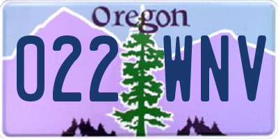 OR license plate 022WNV