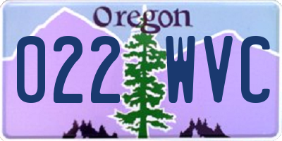 OR license plate 022WVC
