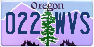OR license plate 022WVS
