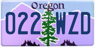OR license plate 022WZD