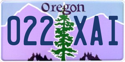 OR license plate 022XAI