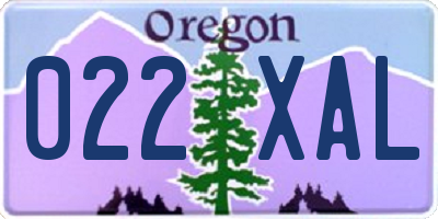 OR license plate 022XAL