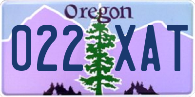 OR license plate 022XAT