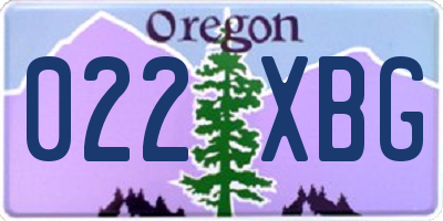OR license plate 022XBG