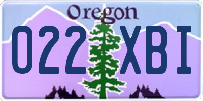 OR license plate 022XBI