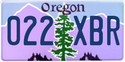OR license plate 022XBR