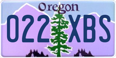 OR license plate 022XBS