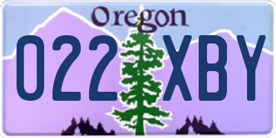 OR license plate 022XBY