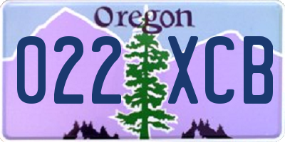 OR license plate 022XCB