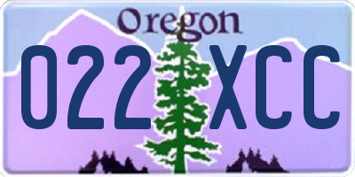 OR license plate 022XCC