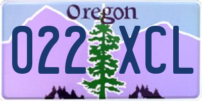 OR license plate 022XCL